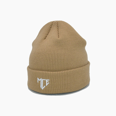 Chapéu do inverno de ISO9001 Brown Beanie Hats Embroidery Logo 58Cm para o adulto