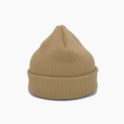 Chapéu do inverno de ISO9001 Brown Beanie Hats Embroidery Logo 58Cm para o adulto