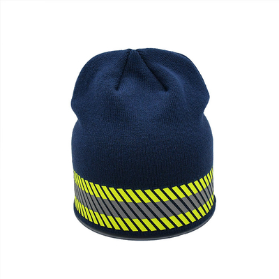 Logo Polyester Knit Beanie Hats feito sob encomenda para a circunferência ocasional das ocasiões 58CM