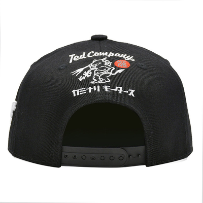 O botão traseiro Hip Hop denomina chapéus que lisos do Snapback da borda 3D de medida ajustável bordou