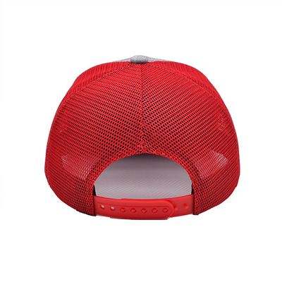 O tampão feito sob encomenda do camionista de 6 painéis bordou Logo Polyester Mesh Hat