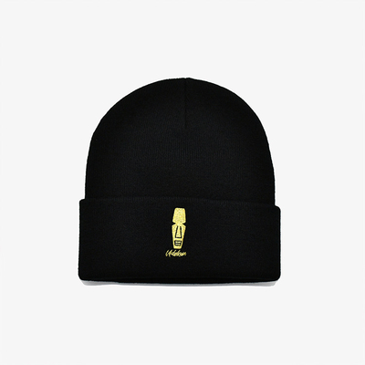 Material acrílico personalizado do poliéster do teste padrão de Beanie Hats With Embroidery Blank da malha