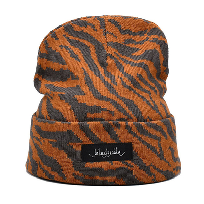Chapéu acrílico de venda quente de lãs do jacquard do logotipo feito sob encomenda com o chapéu feito malha morno e windproof