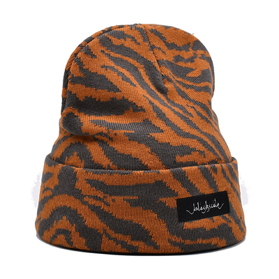 Chapéu acrílico de venda quente de lãs do jacquard do logotipo feito sob encomenda com o chapéu feito malha morno e windproof