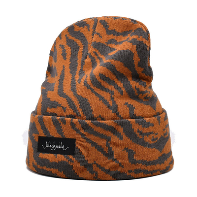 Chapéu acrílico de venda quente de lãs do jacquard do logotipo feito sob encomenda com o chapéu feito malha morno e windproof
