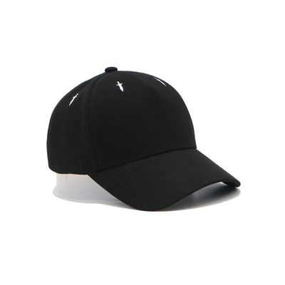 Chapéus de Pai personalizados negros Golf masculino 6 painéis Sport Casual Baseball Cap