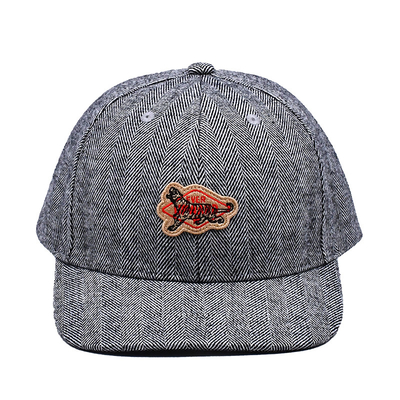 Capuz Snapback de fecho ajustável de seis painéis - Combine com a costura do tecido