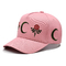 Chapéu de basebol de 5 painéis lavado à mão com coroa média e visor de pico curvo