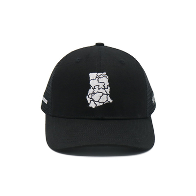 Embroidery Trucker Mesh Cap 6 Painel Moderno Borda pré-curvada