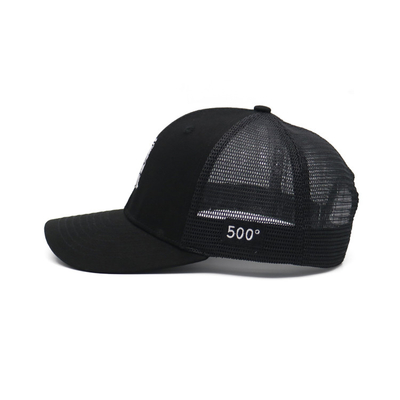 Embroidery Trucker Mesh Cap 6 Painel Moderno Borda pré-curvada