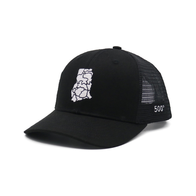 Embroidery Trucker Mesh Cap 6 Painel Moderno Borda pré-curvada