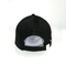 6 Painel preto de algodão chapéu de beisebol chapéu de beisebol ajustável com logotipo bordado