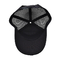 3D bordado Distressed Cotton Twill Trucker Hat Black Mesh Trucker Cap Pre visor curvo