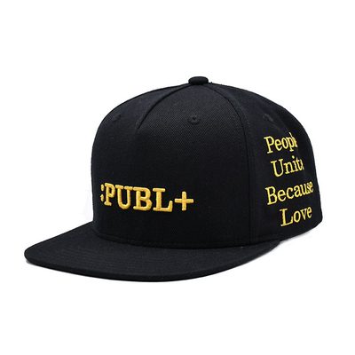 Custom 5 Painel Simples Chapéu Snapback 3d bordado Gorras Chapéu Snapback Trucker