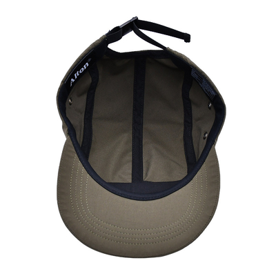 Chapéu Camper de algodão / nylon / poliéster com 5 painéis com pálpebras personalizadas
