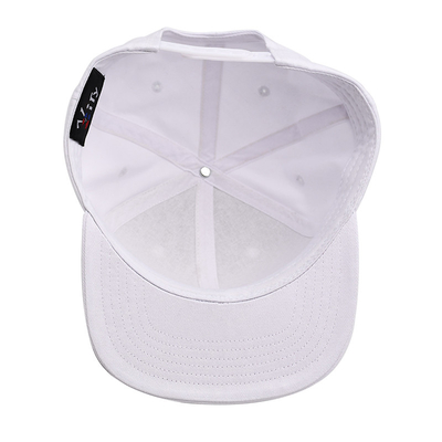 100% de algodão 5 painéis Custom logotipo bordado 3D Cap Sport Outdoor Cap de plástico Buckle Snapback