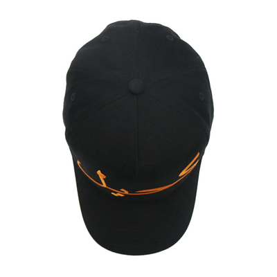Capuz de basebol personalizado de 5 painéis com logotipo bordado em 3D e costura de tecido de cor correspondente