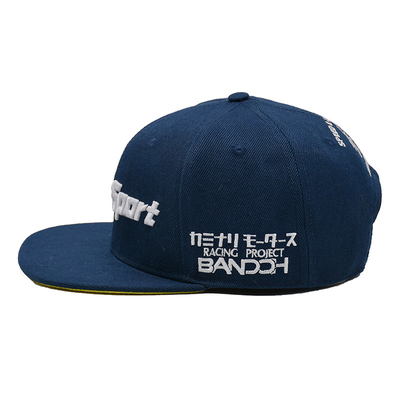 O algodão Bill Gorras liso 3D bordou chapéus do Snapback para homens