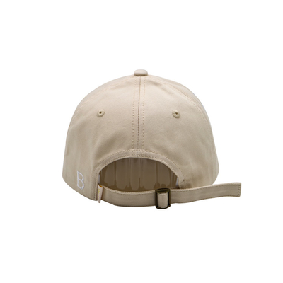 Capuz de algodão de perfil personalizado com forma não estruturada, costura combinada e visor curvo