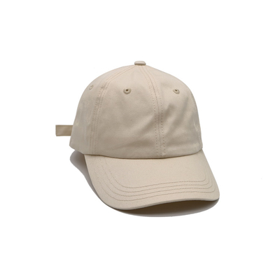 Capuz de algodão de perfil personalizado com forma não estruturada, costura combinada e visor curvo