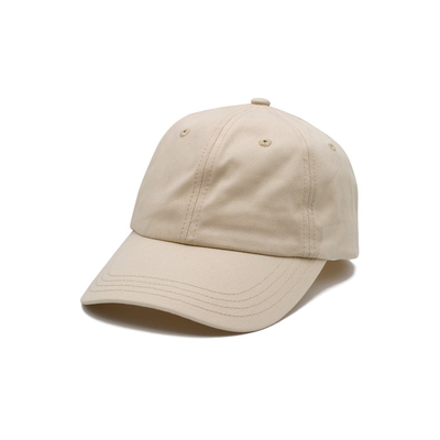 Capuz de algodão de perfil personalizado com forma não estruturada, costura combinada e visor curvo