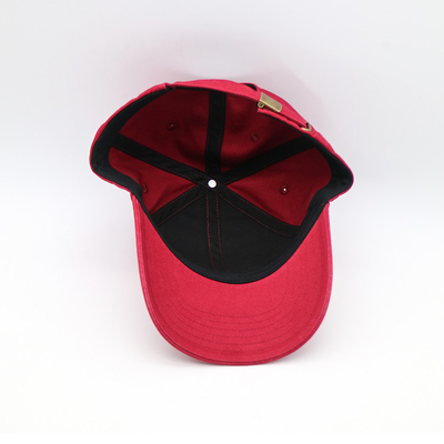 Capuz de basebol de algodão estruturado personalizável de 6 painéis com costuras reforçadas e correia ajustável
