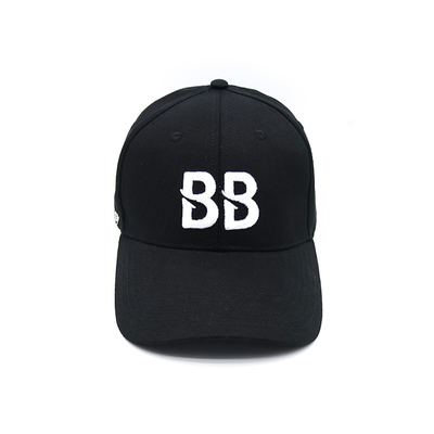 Perfil de correia ajustável 6 Panel Baseball Cap com visor curvo e costuras reforçadas