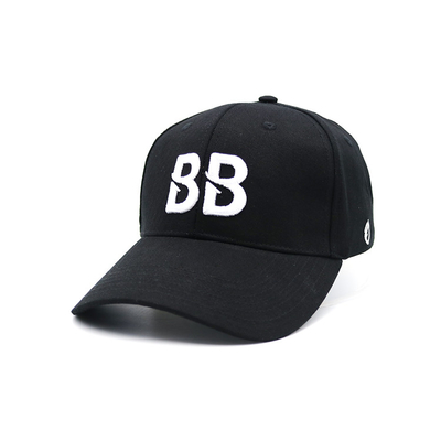 Perfil de correia ajustável 6 Panel Baseball Cap com visor curvo e costuras reforçadas
