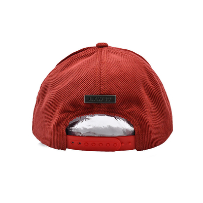 Capuz de basebol de 5 painéis com costuras reforçadas e visor curvo