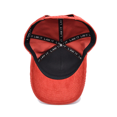 Capuz de basebol de 5 painéis com costuras reforçadas e visor curvo