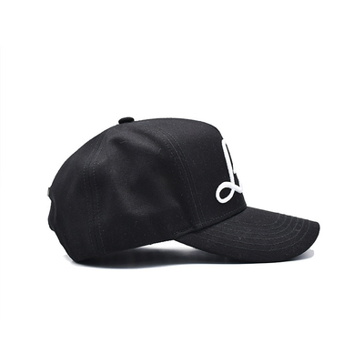 Perfil 5 Chapéu de basebol de painel com visor curvo e correia ajustável