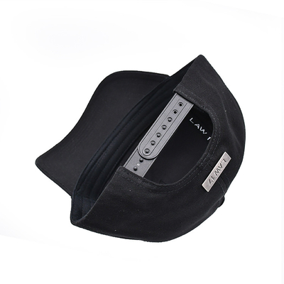 Perfil 5 Chapéu de basebol de painel com visor curvo e correia ajustável