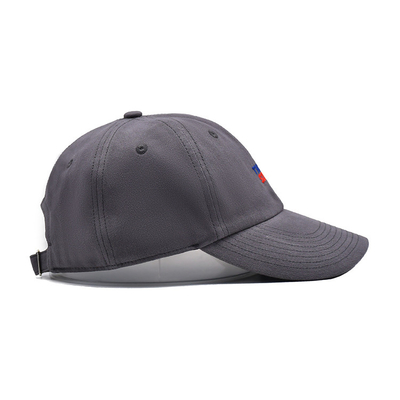 Chapéu de basebol de algodão bordado com visor curvo de forma não estruturada