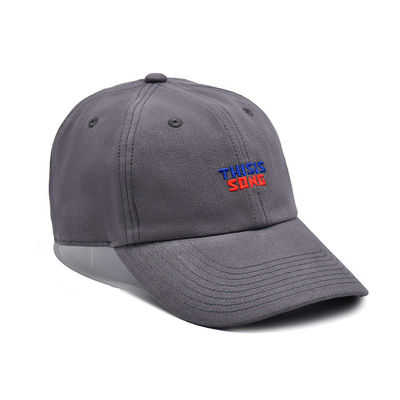 Chapéu de basebol de algodão bordado com visor curvo de forma não estruturada