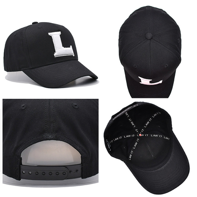 Chapéu de basebol bordado personalizado com costuras reforçadas coroa de perfil e correia ajustável