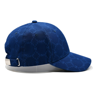 Chapéus de Jacquard personalizados com visor curvo e correia ajustável com pálpebras bordadas com cor de tecido correspondente