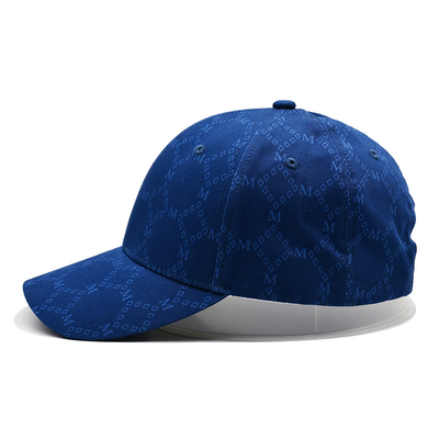 Chapéus de Jacquard personalizados com visor curvo e correia ajustável com pálpebras bordadas com cor de tecido correspondente