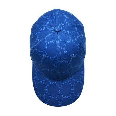 Chapéus de Jacquard personalizados com visor curvo e correia ajustável com pálpebras bordadas com cor de tecido correspondente