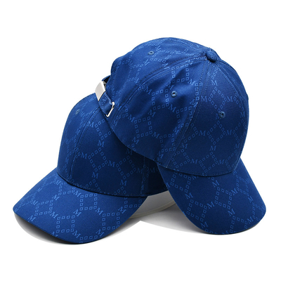 Chapéus de Jacquard personalizados com visor curvo e correia ajustável com pálpebras bordadas com cor de tecido correspondente