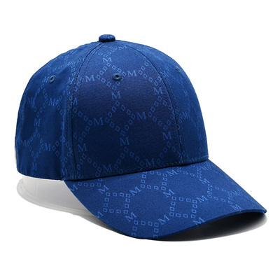 Chapéus de Jacquard personalizados com visor curvo e correia ajustável com pálpebras bordadas com cor de tecido correspondente