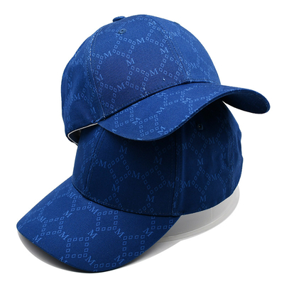 Chapéus de Jacquard personalizados com visor curvo e correia ajustável com pálpebras bordadas com cor de tecido correspondente
