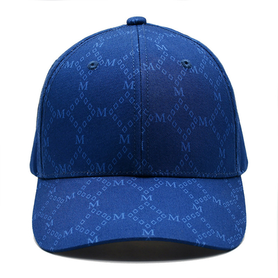 Chapéus de Jacquard personalizados com visor curvo e correia ajustável com pálpebras bordadas com cor de tecido correspondente