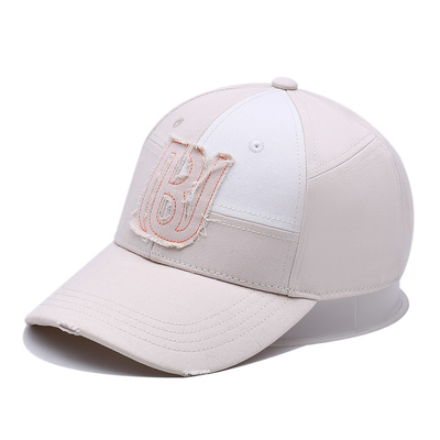 Custom Full Seasons Baseball Cap Fábrica White Baseball Cap com artesanato detalhado
