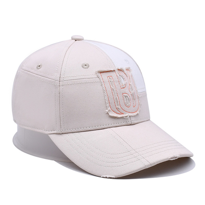 Custom Full Seasons Baseball Cap Fábrica White Baseball Cap com artesanato detalhado