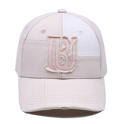 Custom Full Seasons Baseball Cap Fábrica White Baseball Cap com artesanato detalhado