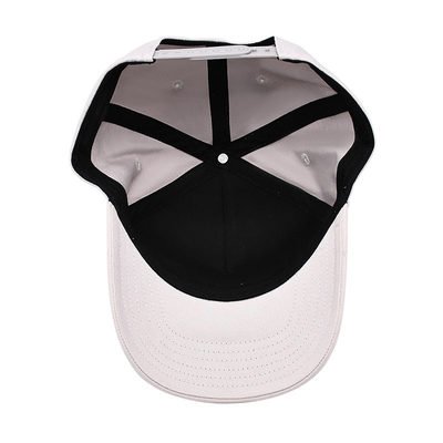 Visor curvo de cinco painéis, boné de beisebol com costura para combinar a cor do tecido com o adesivo