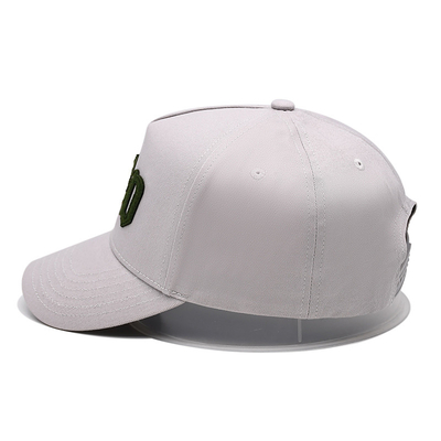 Visor curvo de cinco painéis, boné de beisebol com costura para combinar a cor do tecido com o adesivo