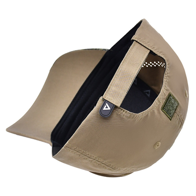 Faixa de Velcro ajustável 6 Painéis Bate-Bol Cap com Visor Curvo e 6 Olhinhos