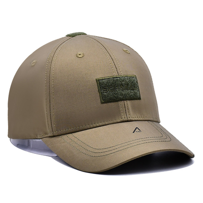 Faixa de Velcro ajustável 6 Painéis Bate-Bol Cap com Visor Curvo e 6 Olhinhos