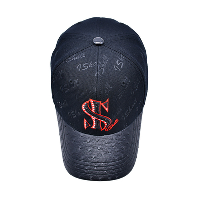 Faixa ajustável e desenho estruturado 6 Painel Baseball Cap para personalização